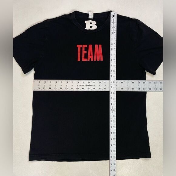 H&M Justin Bieber Stadium Tour Team Graphic T-shirt Women Medium Black Music - Picture 7 of 7